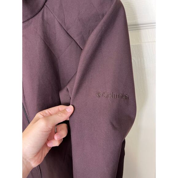 Columbia Valencia Peak Soft Shell Fleece Lined Jacket Pink Burgundy Size Large - Picture 2 of 7